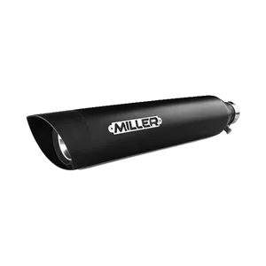 Miller, Yuma III 1133ccm Euro 5 silenciadores Slip-On. Negro Mate