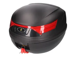 Baúl trasero negro para motocicleta
