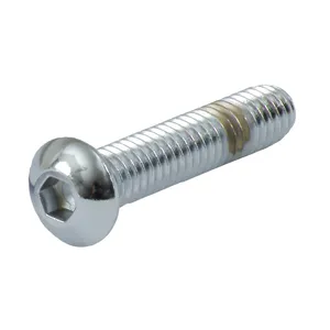 Perno de cabeza cilíndrica 8/32 x 1/4 pulgada cromado