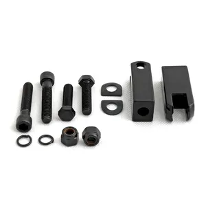 Soportes para estriberas de pasajero estilo OEM XL. Negro