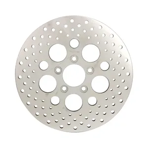 Rotor de freno trasero. Acero inoxidable pulido perforado 11.5"