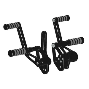 Rick's Motorcycles, kit de controles adelantados. O-ring. +2". Negro