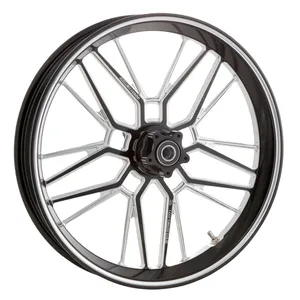 Arlen Ness, llanta Split Spoke 21 x 3.5". Delantera. Negro CC <span style="color: red;font-size: 0,5em">- PEDIDO ESPECIAL -</span>