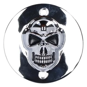 Cubierta de punta con calavera. Cromado
