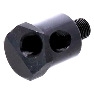 Adaptador de doble manómetro de presión de aceite. Aluminio negro