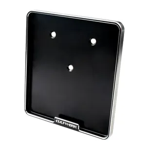 Cult-Werk, soporte de matrícula V2. Negro mate mecanizado CC