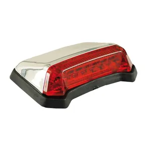 Nitro, luz trasera LED con guardabarros mini. Cromado. Lente roja