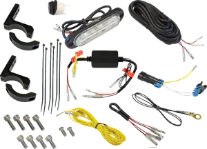 Kit de luz LED de marcha atrás instalado en la parte trasera de una motocicleta