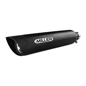 Miller, silenciadores slip-on Independence. Euro 4. Negro mate