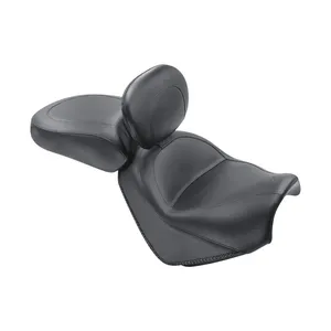 Sillín vintage touring de 2 plazas Mustang negro liso <span style="color: red;font-size: 0,5em">- PEDIDO ESPECIAL -</span>