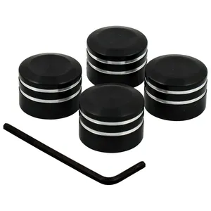 Riverside Custom, kit de tapas para pernos de culata. Aluminio negro <span style="color: red;font-size: 0,5em">- PEDIDO ESPECIAL -</span>