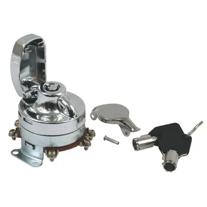 Interruptor de encendido estilo FL, 'electrónico'. Llave redonda, cromo