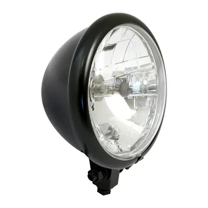 Faro prisma H4 estilo Bates de 5-3/4". Negro