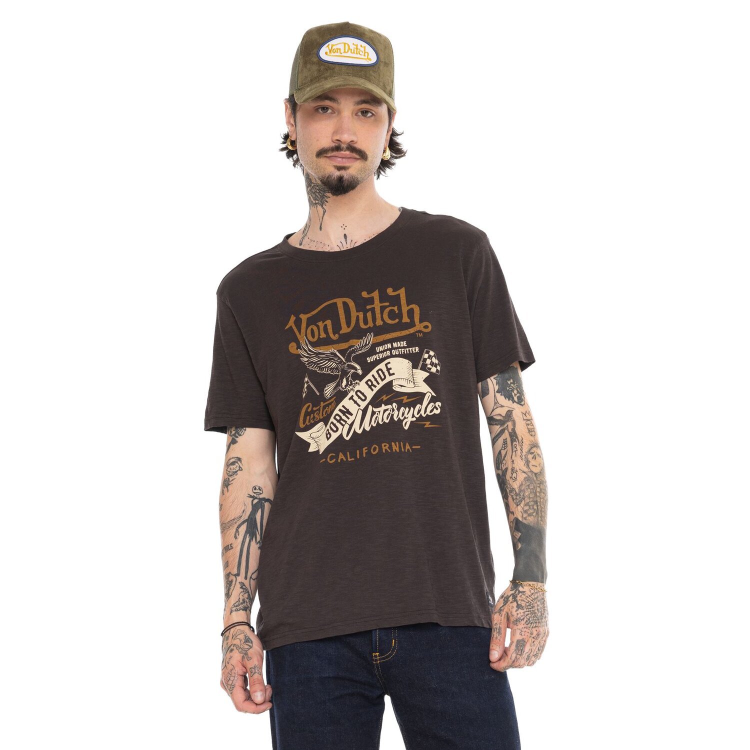 Von Dutch Born To Ride camiseta negra
