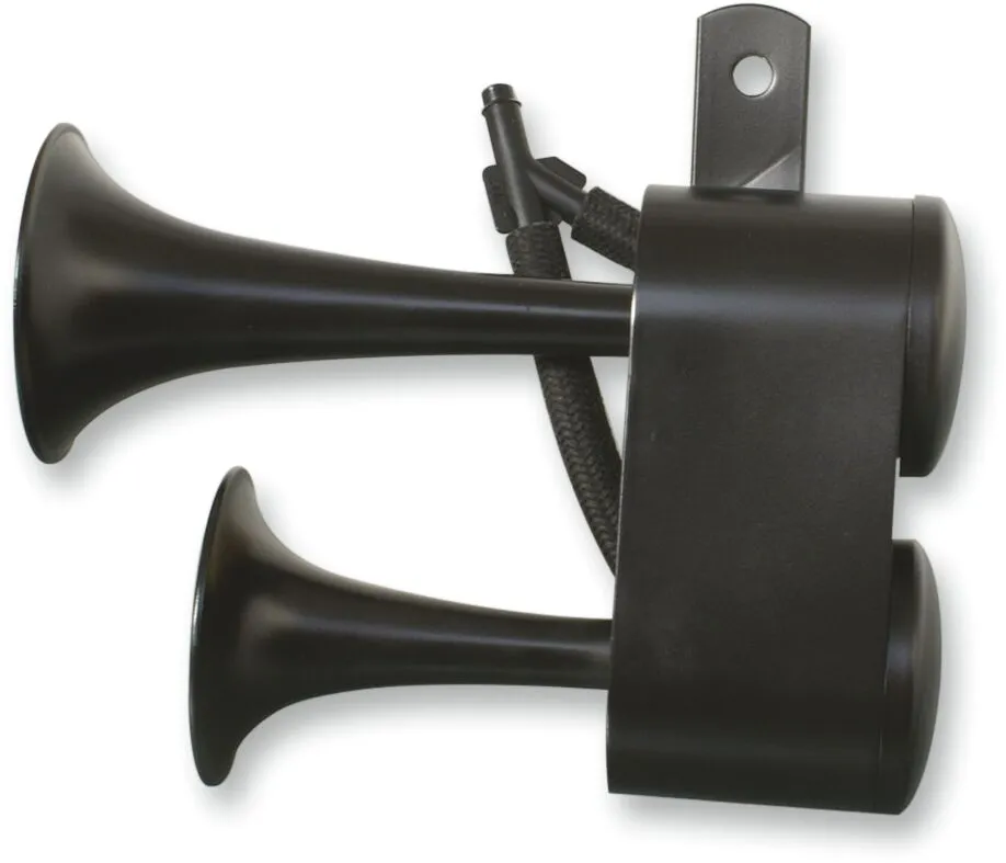 Bocina de aire dual cromada para motocicleta