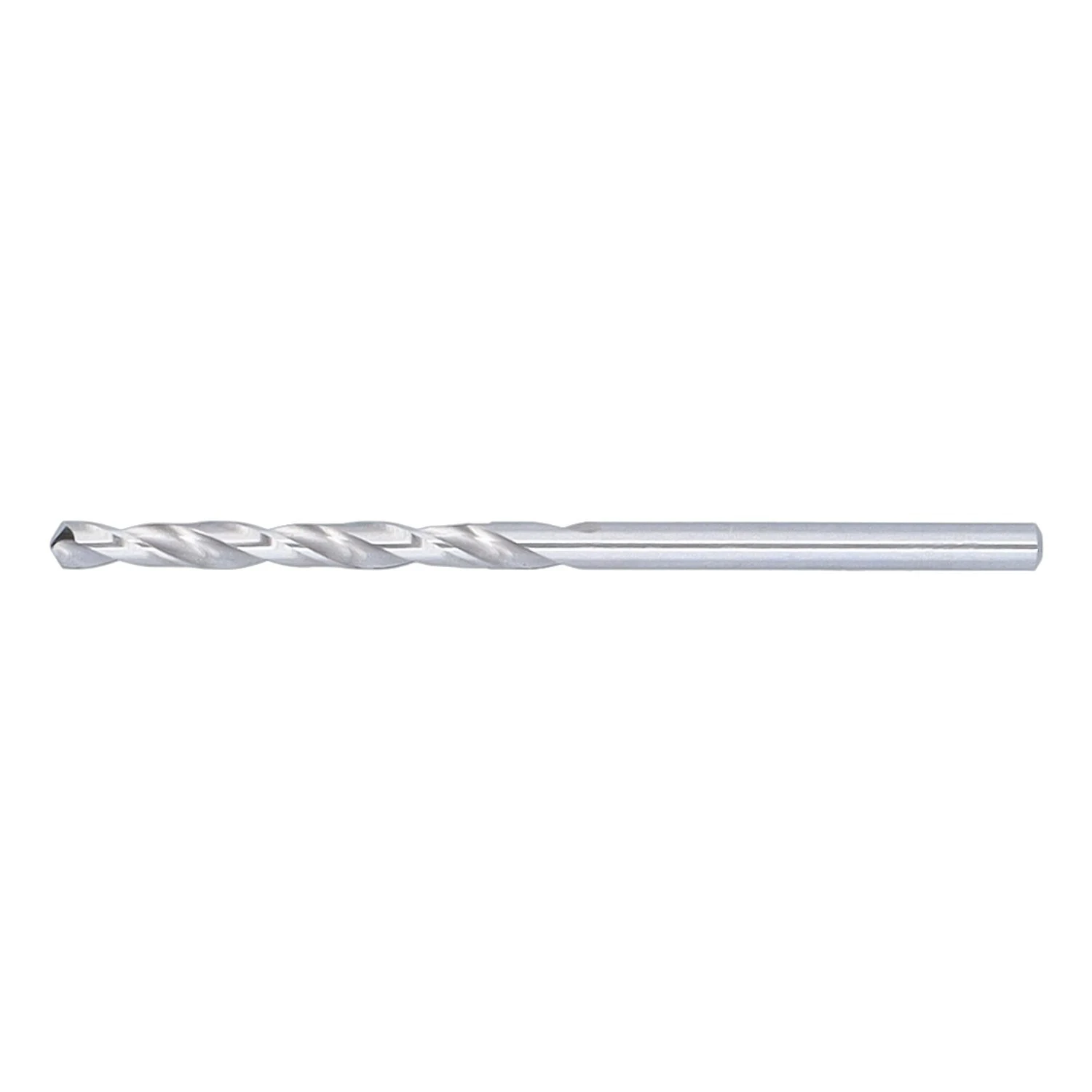 Broca espiral HSS-G DIN338 de 9,5mm x 125mm sobre fondo blanco