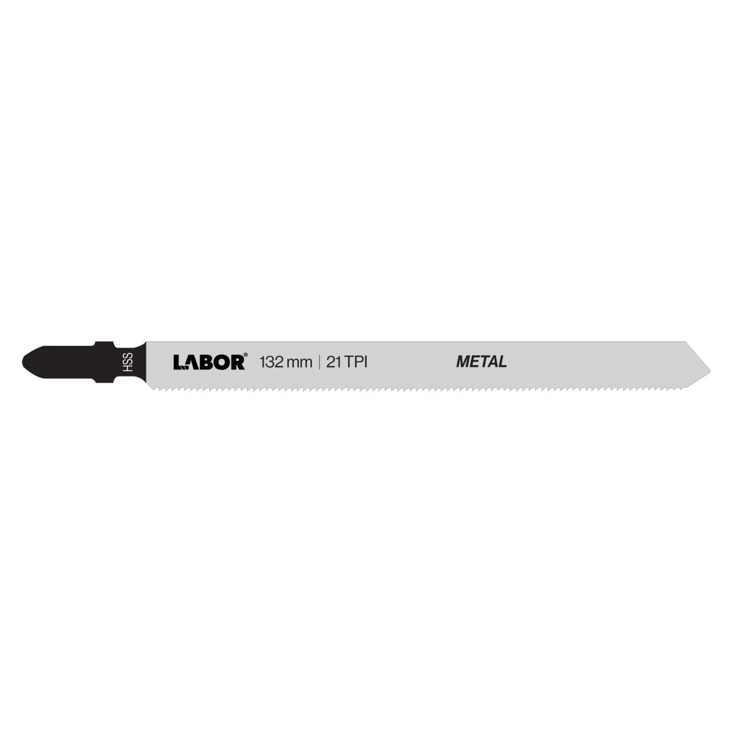 Hoja de sierra caladora HSS para metal Labor de 132mm con 21TPI