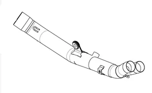 Colector Y-Pipe de enlace medio fabricado en acero inoxidable