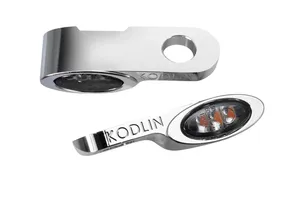Par de intermitentes delanteros LED Elypse color negro