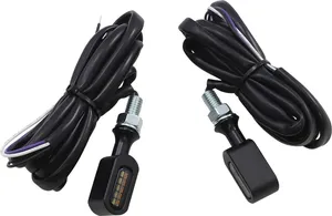 Par de faros delanteros LED circulares para motocicleta estilo custom