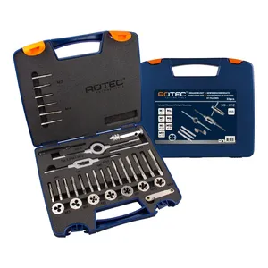 Juego de machos y tuercas de corte a mano Rotec 33 piezas M3-M12