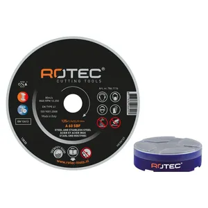 Disco de corte fino Rotec 115x1,3x22,2 para acero y acero inoxidable