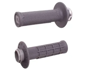 Par de puños de manillar negros con textura Half Waffle tipo panal