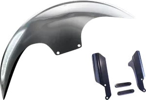 Guardabarros delantero Real Steel estilo Cafe Racer negro