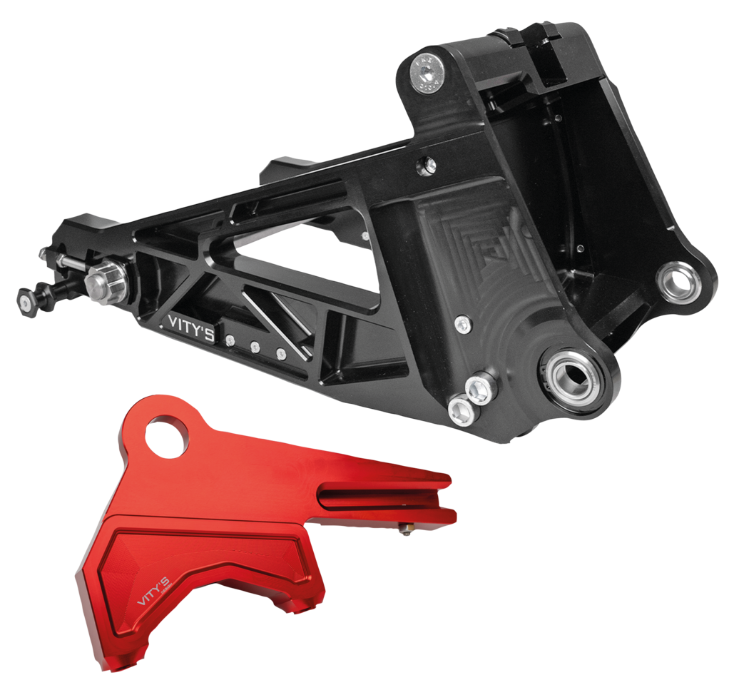 Basculante billet Vity para Harley-Davidson Softail en acabado aluminio