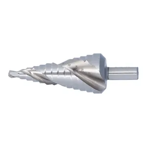 Broca escalonada HSS-G con flauta helicoidal de 4 a 12 mm