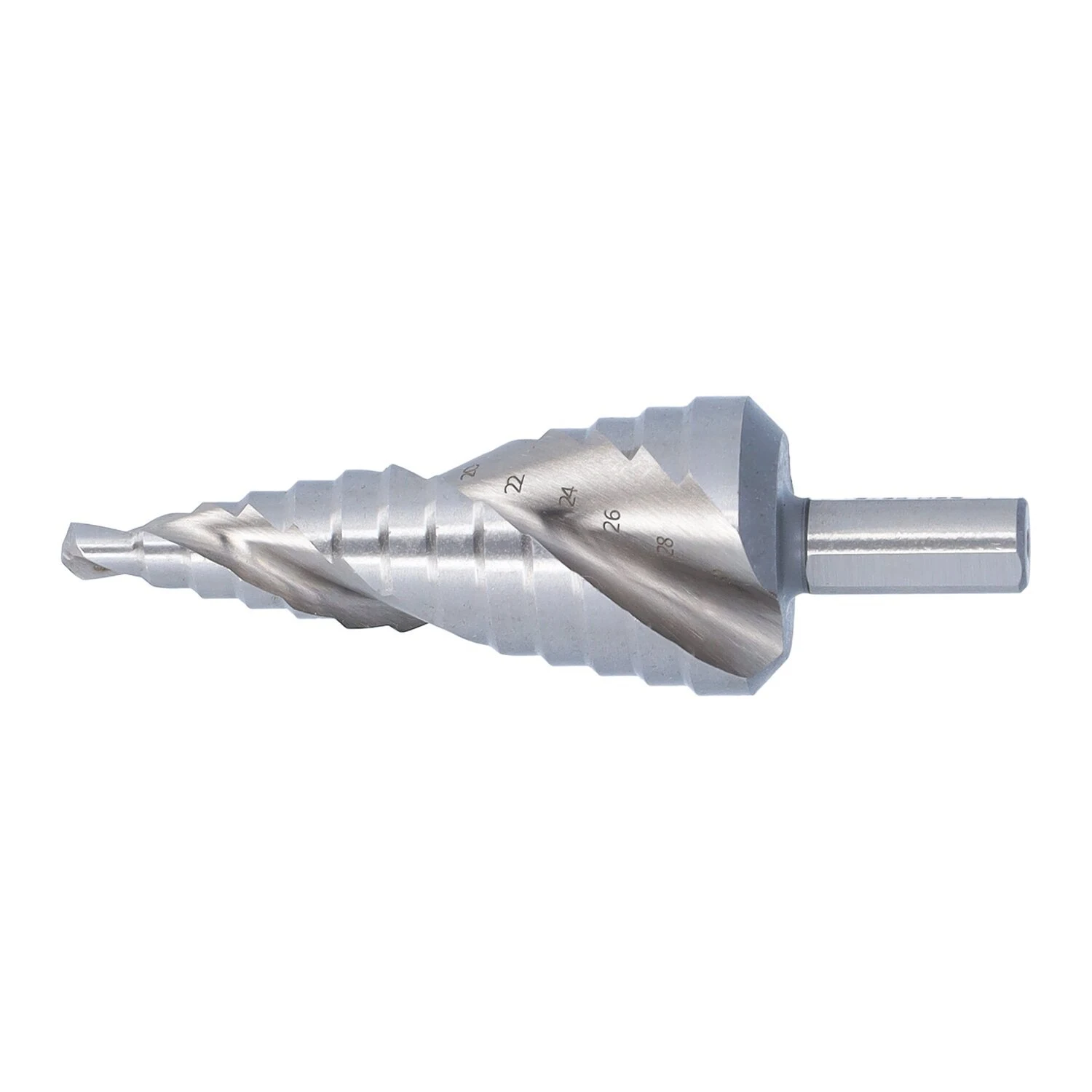 Broca escalonada HSS-G con flauta helicoidal de 4 a 12 mm