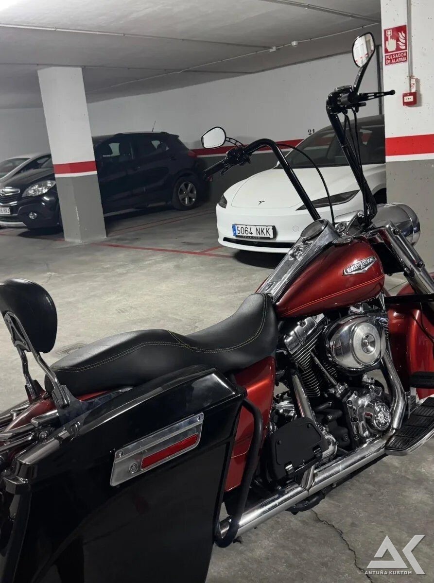 Harley-Davidson Road King FLHR 1999 roja y negra d'occasion, photo 3